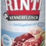 Rinti Kennerfleisch Geflügelherzen, 400g Dose Hunde-Nassfutter mit hohem Fleischanteil.