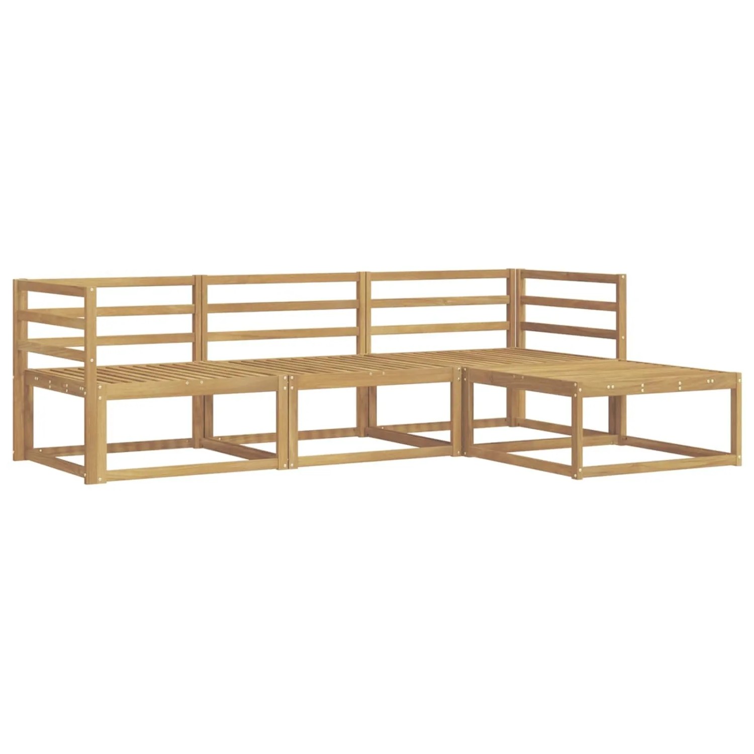 vidaXL Outdoor-Sofagarnitur 4 Stk Weiß 245,5 x 162,5 x 73 cm 3386253