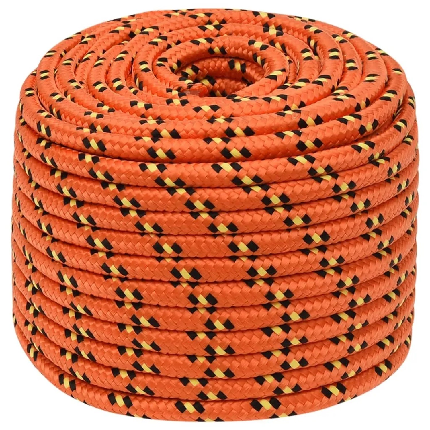 vidaXL Bootsseil Orange 12 mm 100 m Polypropylen 152672