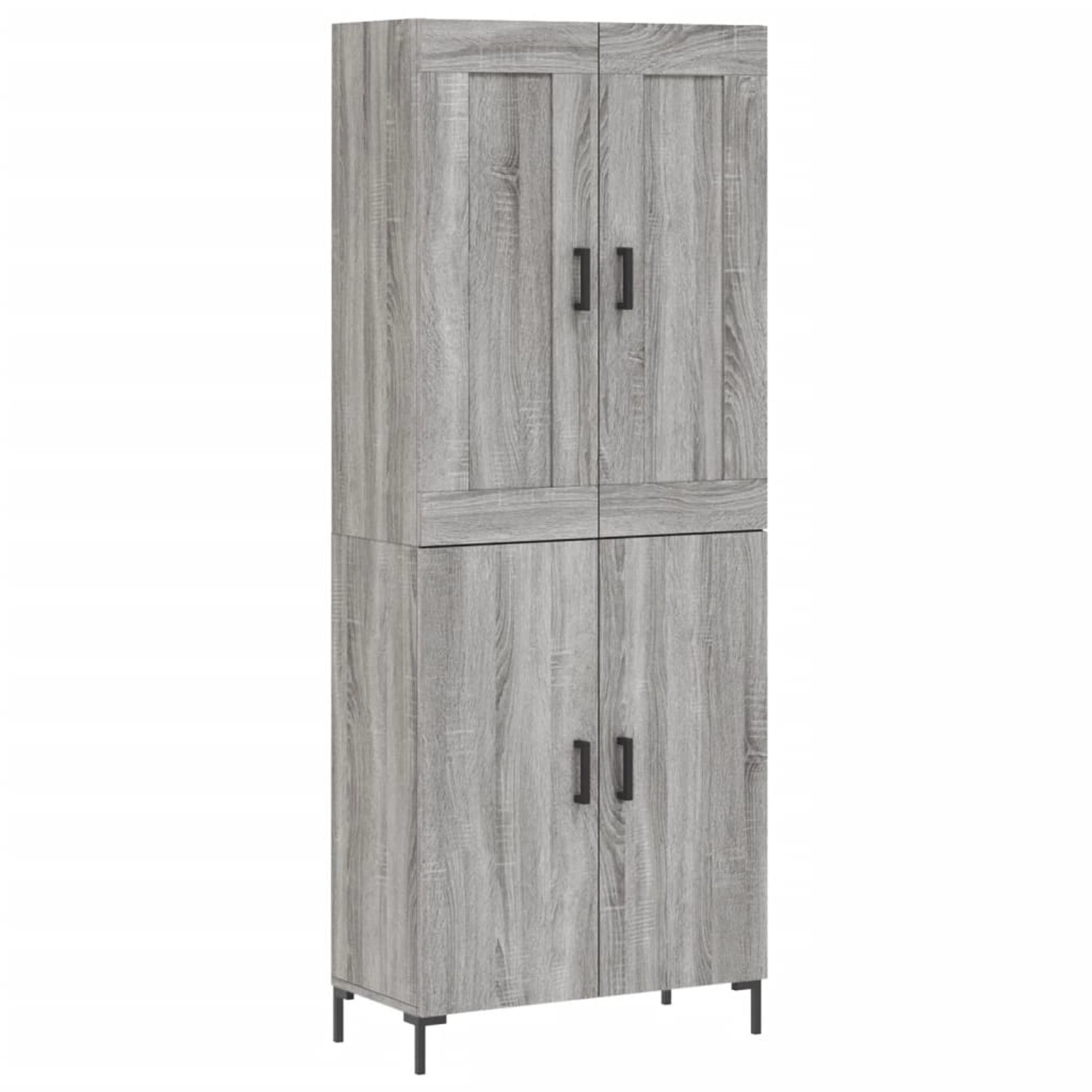 vidaXL Highboard Grau Sonoma 69,5x34x180 cm Holzwerkstoff 3199559