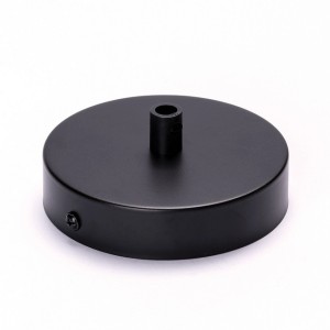 Schwarzer Orion Lightstyle Deckenbaldachin (Ø 100 mm) für Lampen & Leuchten.