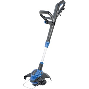 LUX Elektro-Rasentrimmer E-RT-550/30: Trimmer mit Zusatzrad zum Kantenschneiden.