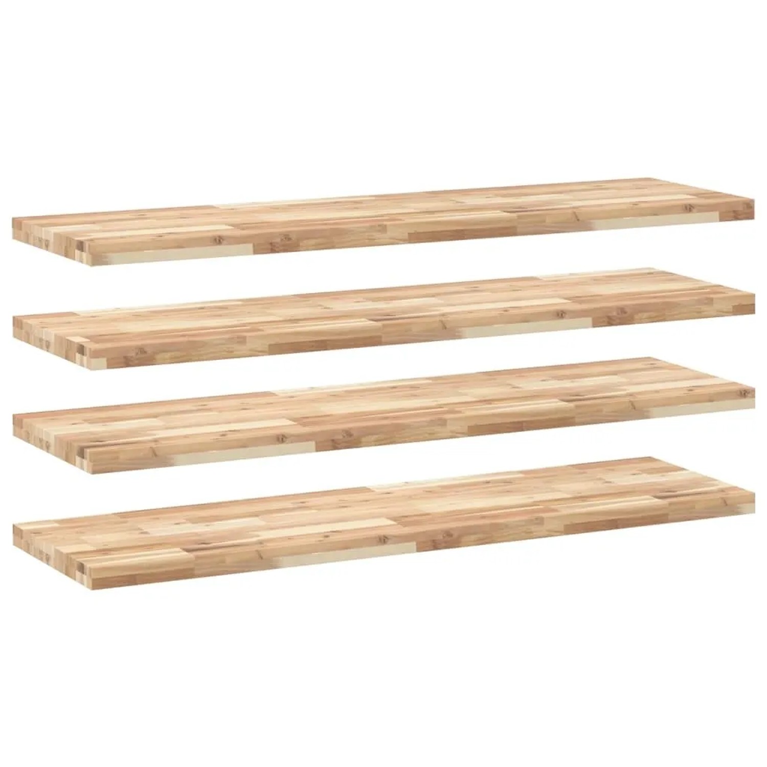 vidaXL Schweberegale 4 Stk 140x40x4 cm Massivholz Akazie Unbehandelt 3279490