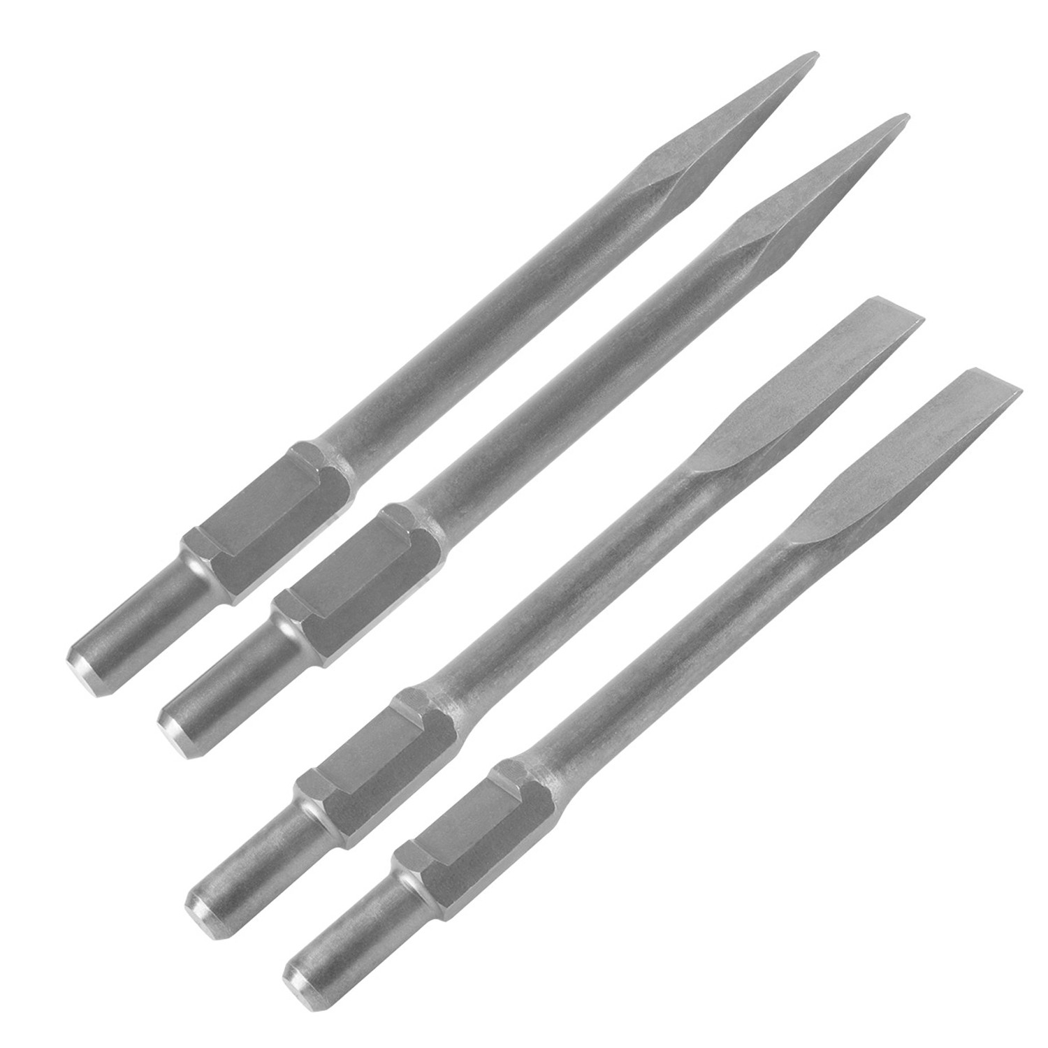 STAHLWERK Meißel 4er Set Mit 2 Flachmeißeln Und 2 Spitzmeißeln 30 X 380 MM