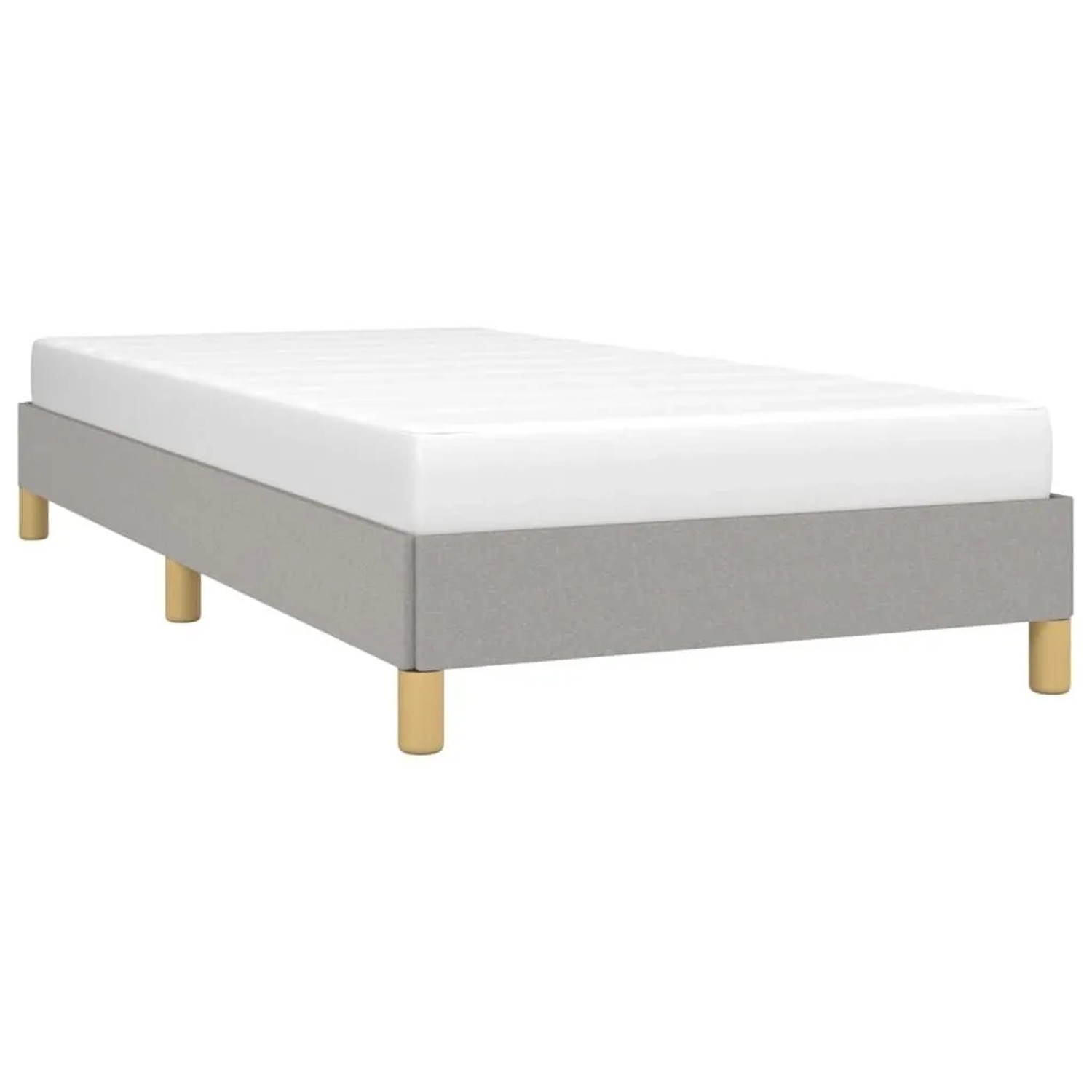vidaXL Bettgestell ohne Matratze Hellgrau 80x200 cm Stoff 346770