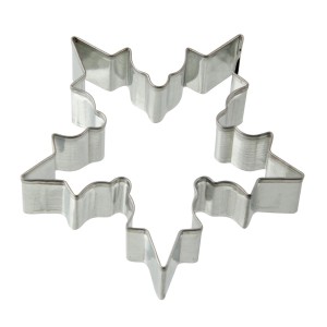 Zenker Ausstecher Schneeflocke, 71x75mm, aus Weißblech, für Weihnachtsplätzchen.