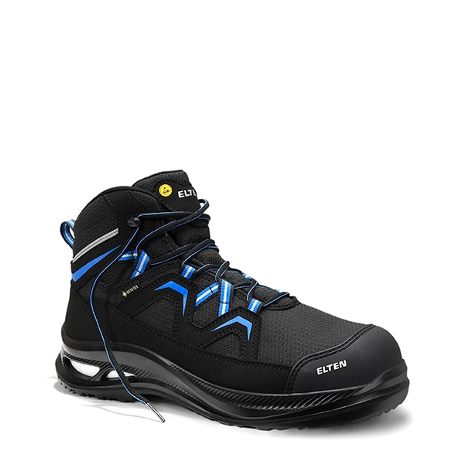 Elten Sicherheitsstiefel Fry Xxg Pro Gtx Black-Blue Mid Esd S3 Hi Ci Gr. 48