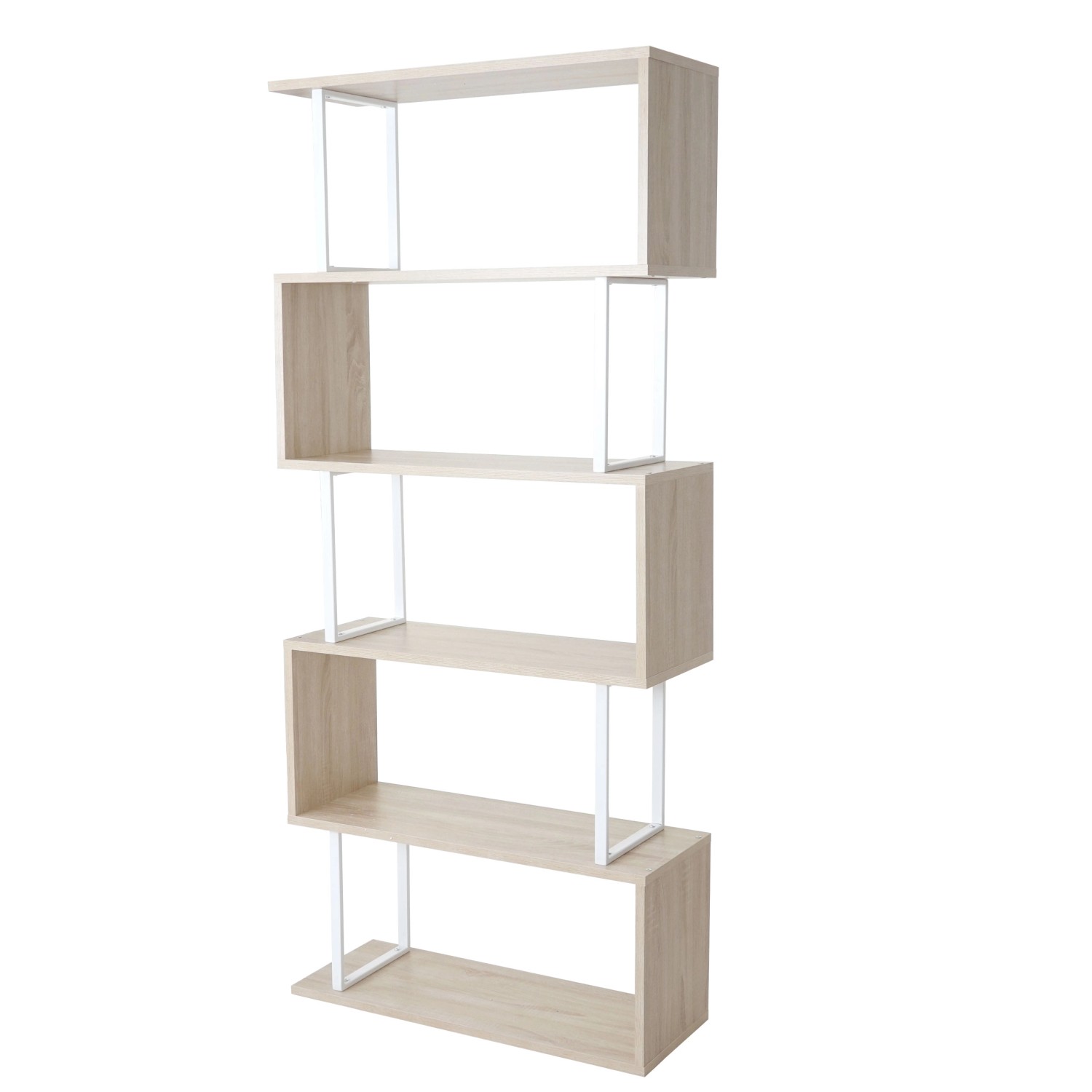 BERLINLODGE Bücherregal HxBxT 183x80x30cm Standregal Wohnregal 3D-Struktur günstig online kaufen
