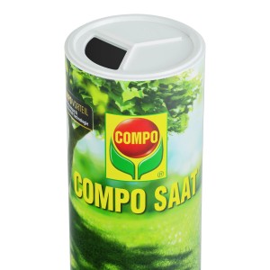 Grüne Compo Saat Schatten-Rasen Dose mit weißem Streudeckel. Rasensamen für dichten Rasen an schattigen Stellen.
