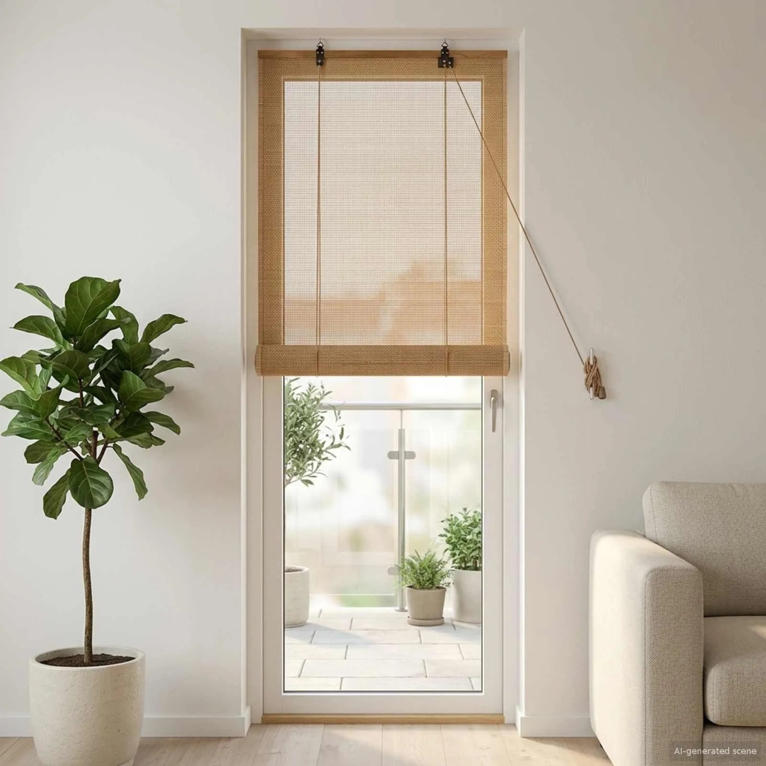 vidaXL Rollo Braun 60 x 220 cm Bambus 42039793