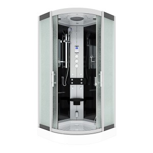 AcquaVapore Duschkabine 90x90 cm mit Regendusche, Handbrause und Massagedüsen.