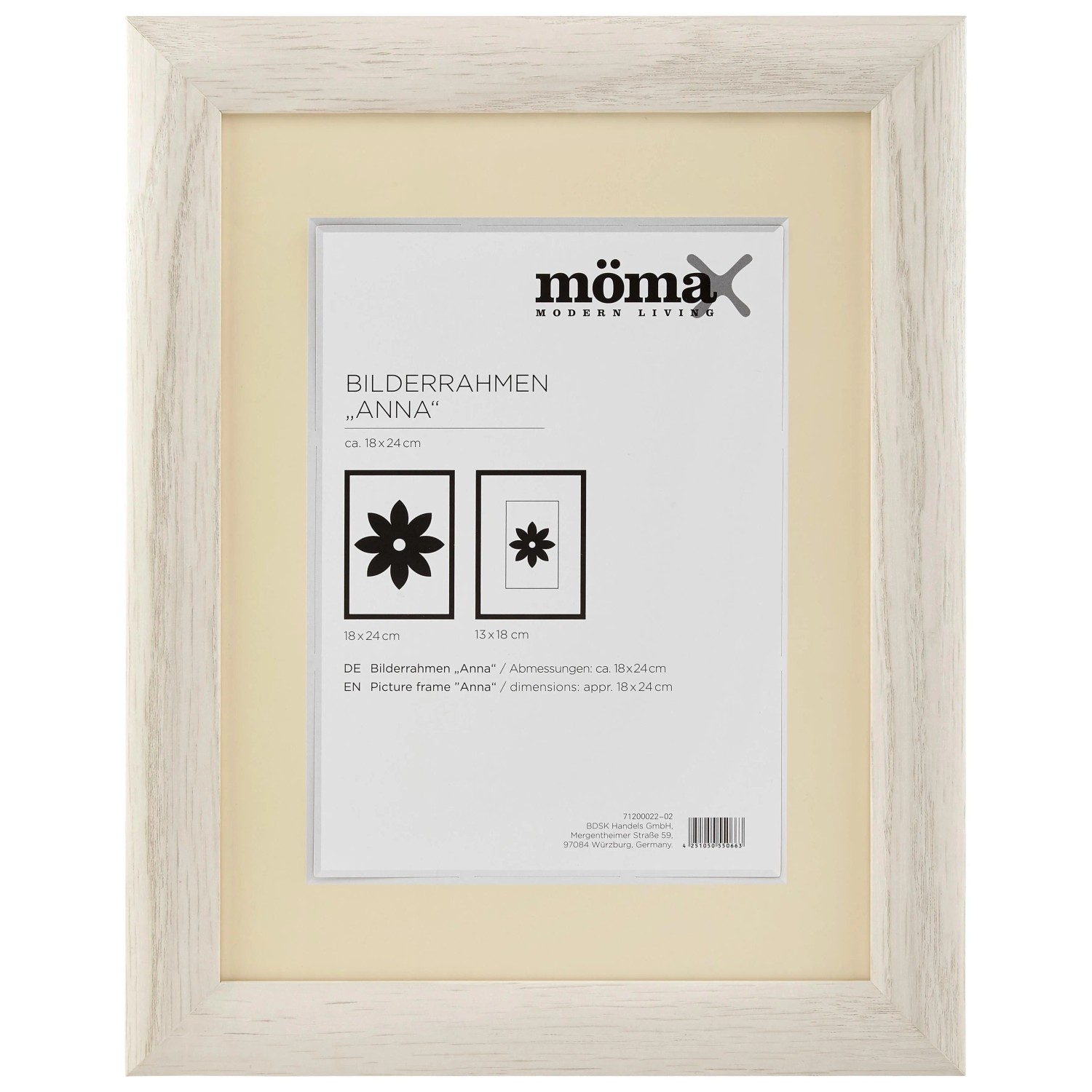 Modern Living Bilderrahmen Anna in Weiß ca. 18x24cm