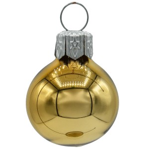 Glänzende, cognacfarbene Weihnachtskugel aus Glas, Ø 10 cm, 2er-Set.