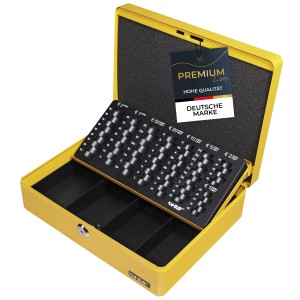 HMF 10015-17 Geldkassette Münzzählbrett 30 x 24 x 9 cm Gelb