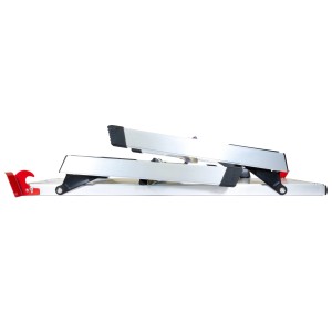 Zusammengeklappte Aluminium Arbeitsplattform GAAP 960, eine leichte und platzsparende Leiter.