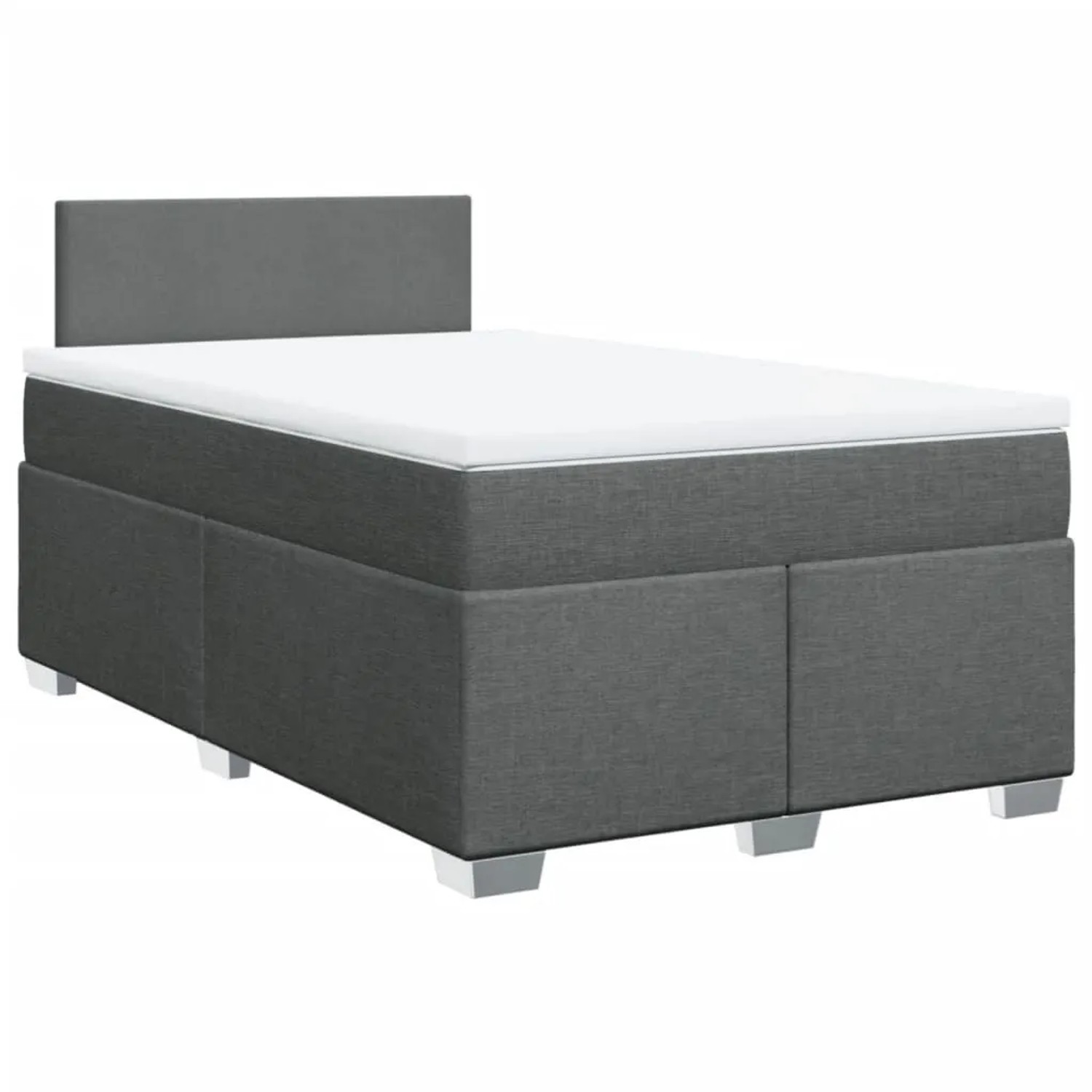 vidaXL Boxspringbett mit Matratze Dunkelgrau 120x200 cm Stoff 3288149 günstig online kaufen