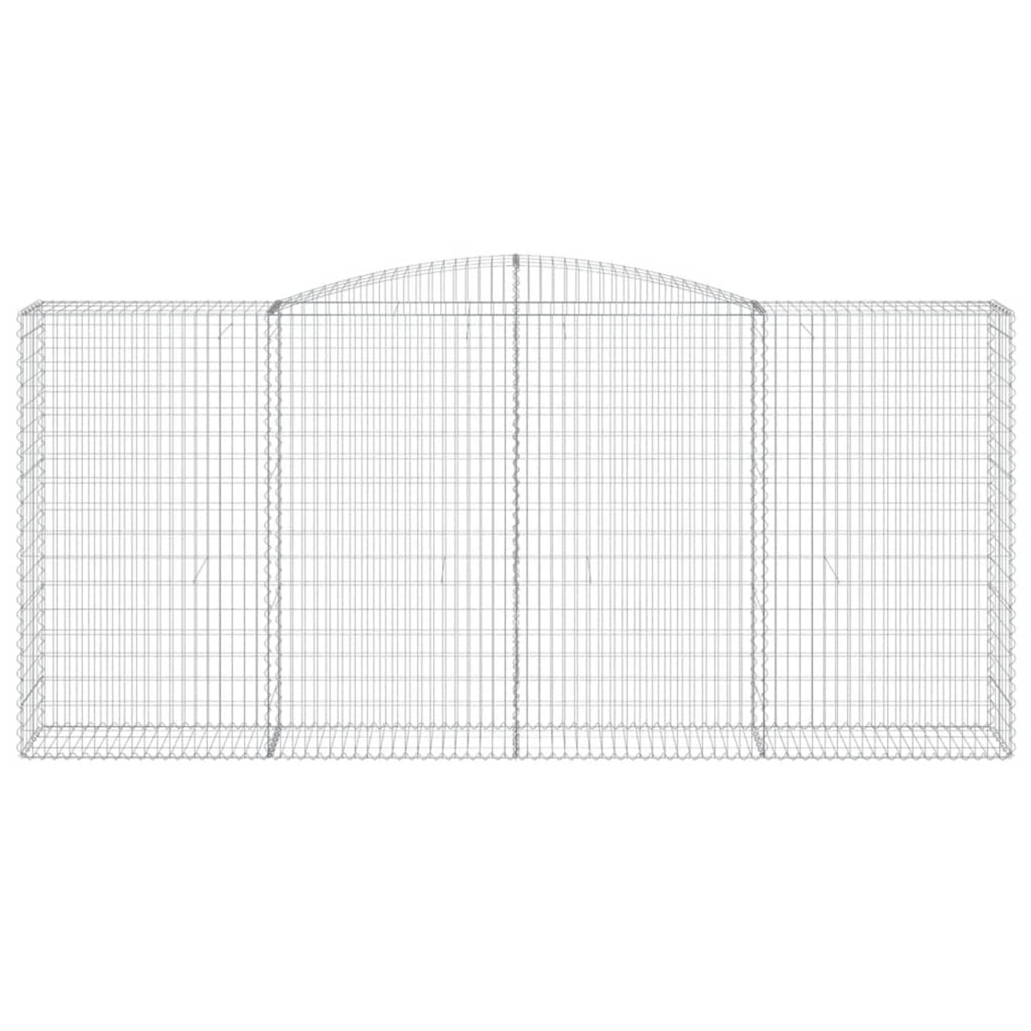 vidaXL Gabionen mit Hochbogen 3 Stk 400x50x180/200cm Eisen 1635322