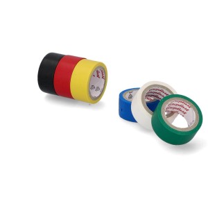 Cartrend Isolierband-Set, 6 Rollen in Schwarz, Rot, Gelb, Blau, Weiß und Grün.