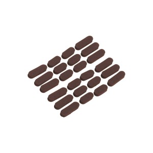 Selbstklebende, braune Lärmstopper extra soft für Möbel und Türen, 24er Set.