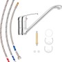 baliv Niederdruck Küchenarmatur KI-5090 N Chrom mit Anschlussschläuchen und Befestigungsmaterial.