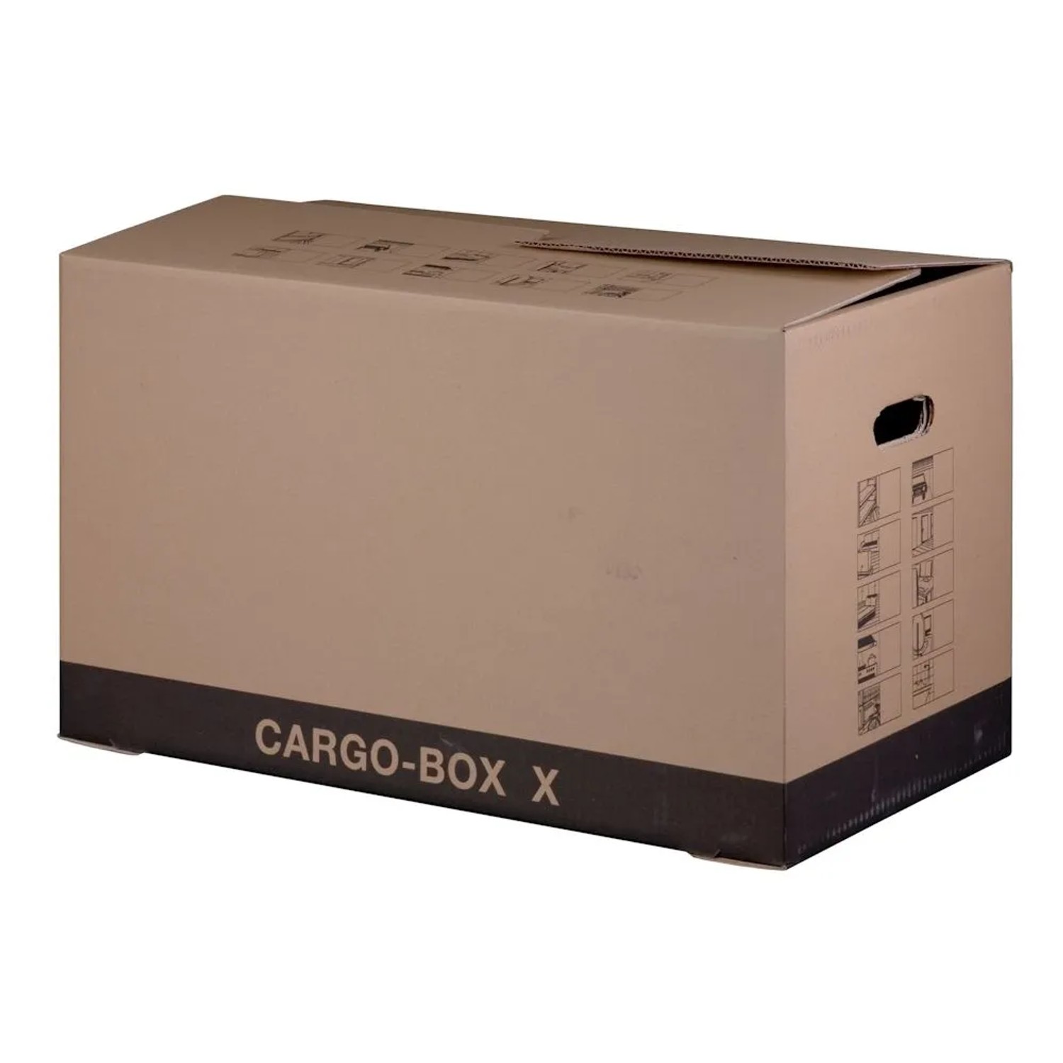 PROREGAL Mega Deal 300x Cargobox L LxBxH 637x340x360mm mit Steckboden & Grifflöchern Braun Faltkarton Umzugskarton