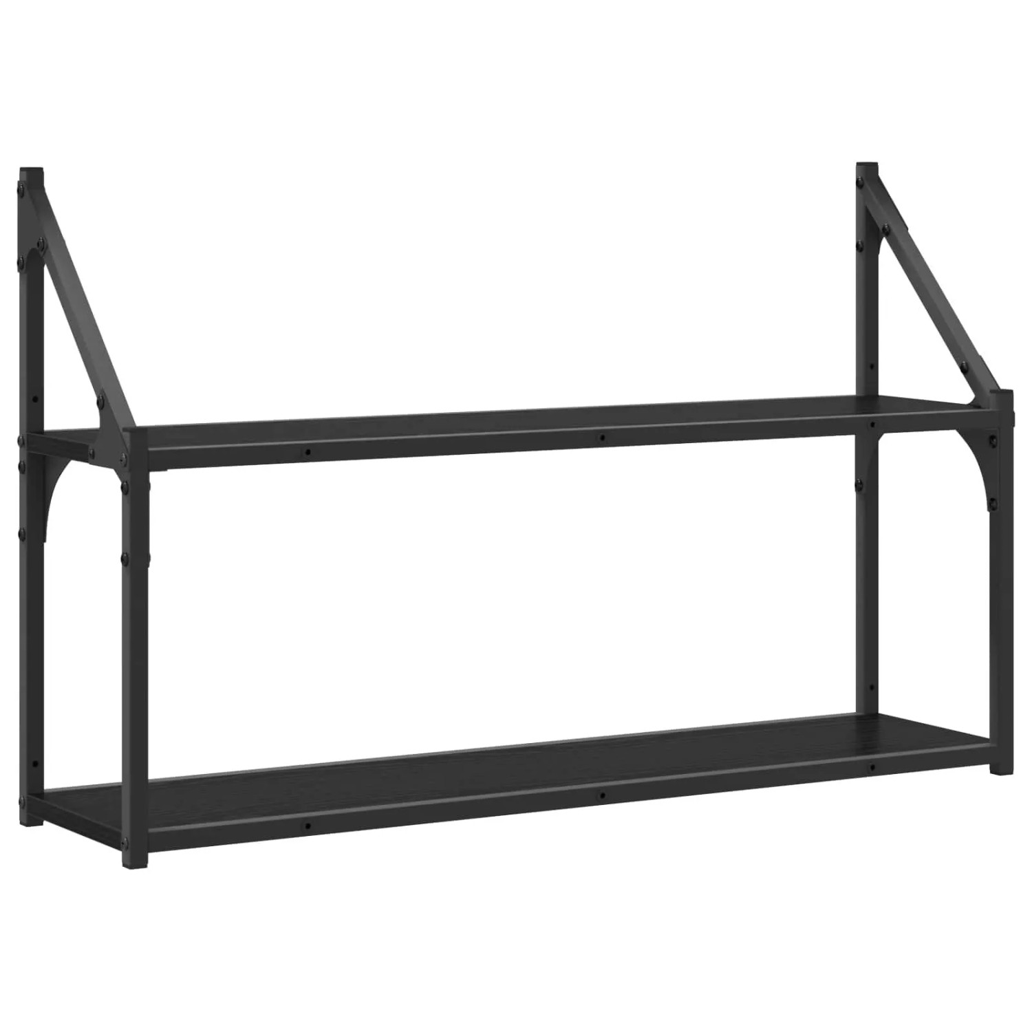 vidaXL Wandregal Wandhalterung Schwarz Eichen-Optik 80 x 21 x 51 cm 8010900