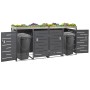PROREGAL Mülltonnenbox 4er 125x264x84cm 80-240 Liter_2