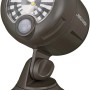 Mr. Beams LED-Außenstrahler mit Bewegungsmelder, braun, 2er-Pack. Batteriebetriebene Sicherheitsbeleuchtung.