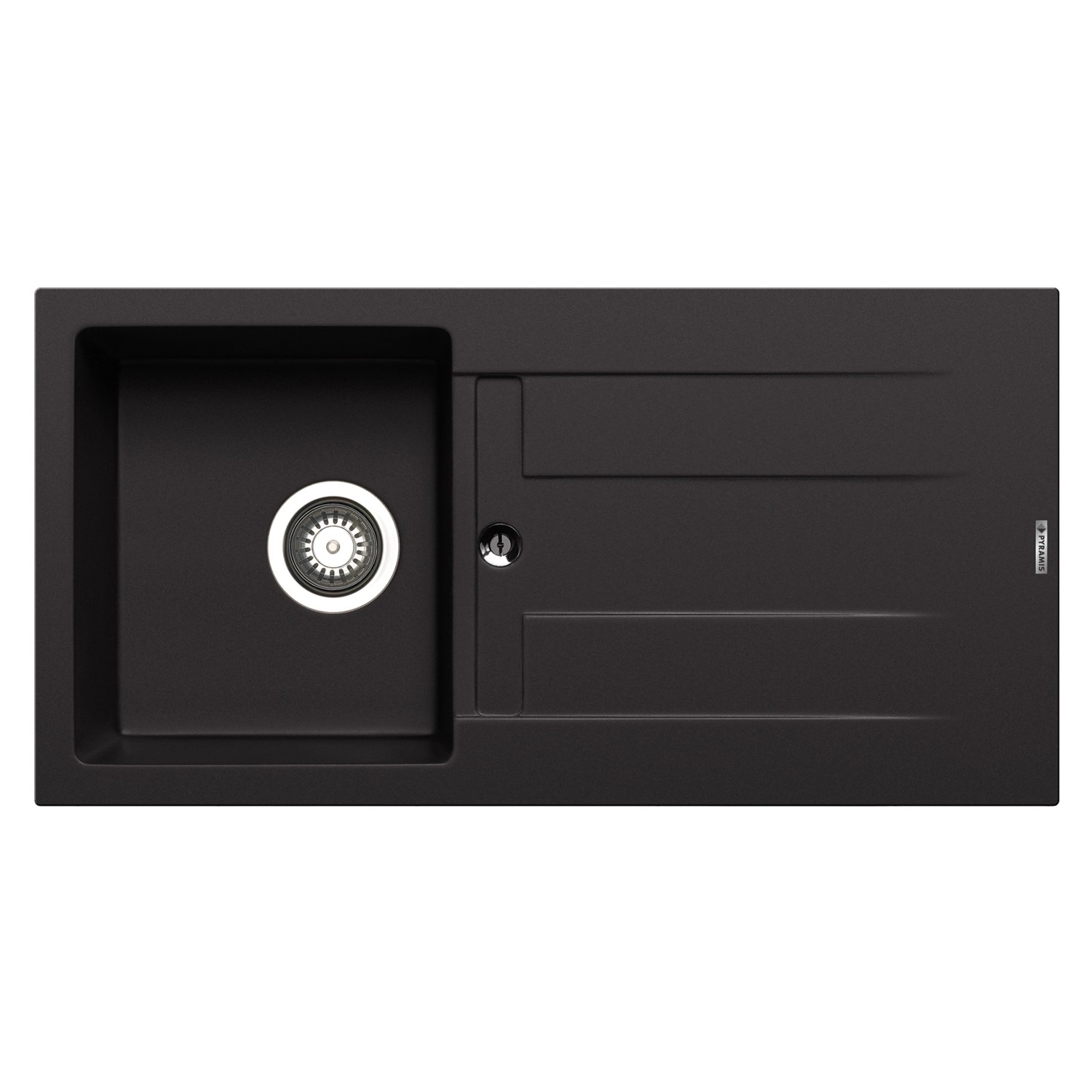 Pyramis Pyragranitespüle Athlos 1B 1D 86 cm x 43,5 cm Volcano