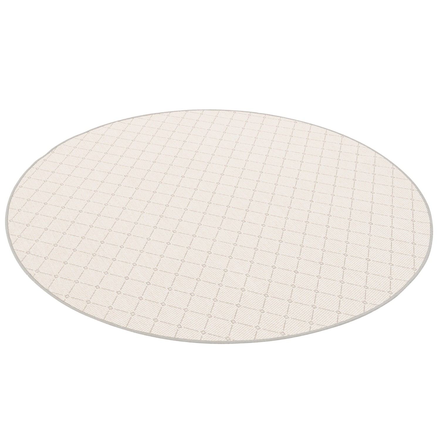 Snapstyle In & Outdoor Teppich Flachgewebe Oslo Hellgrau Karo Modern 160cm günstig online kaufen