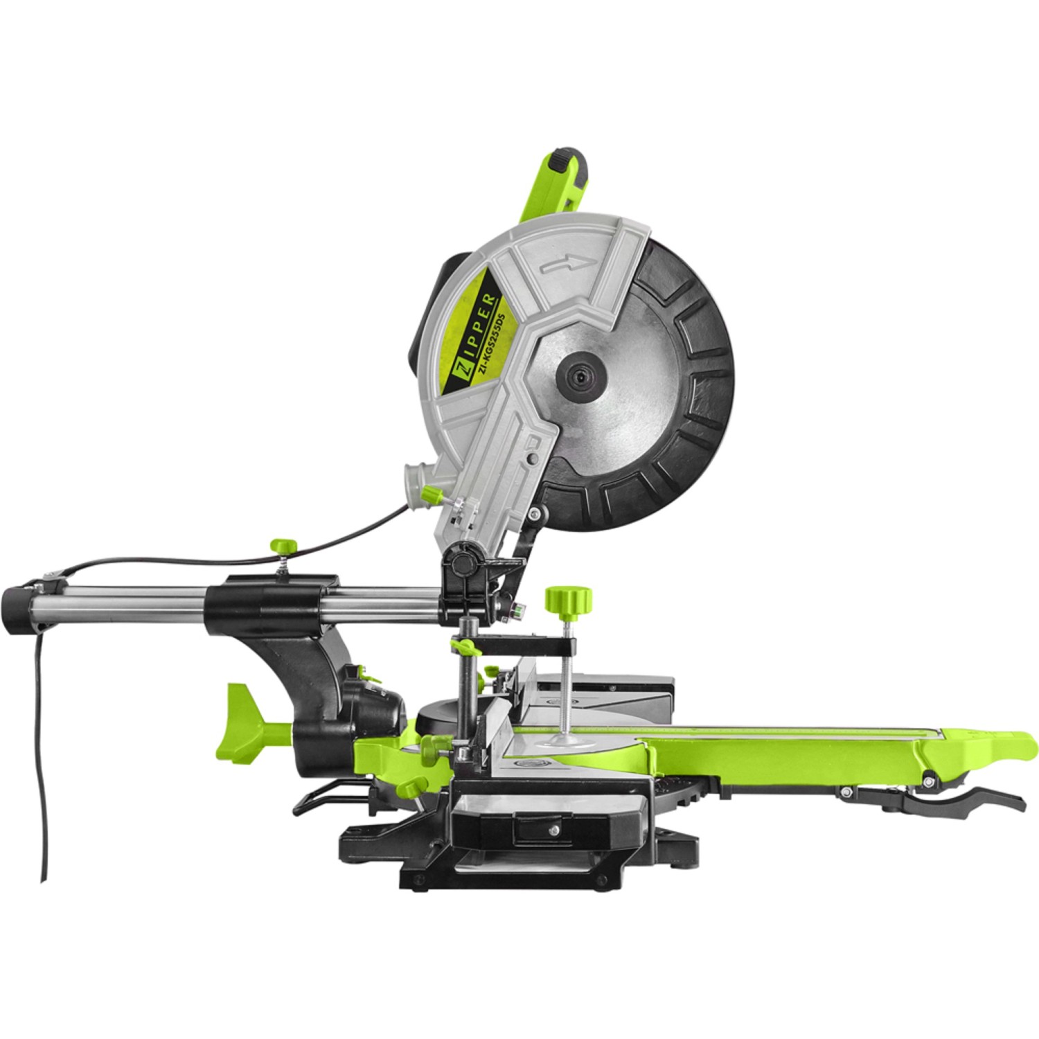 Zipper Kapp- und Gehrungssäge ZI-KGS255DS für präzise Schnitte in Holz, Kunststoff, Alu.