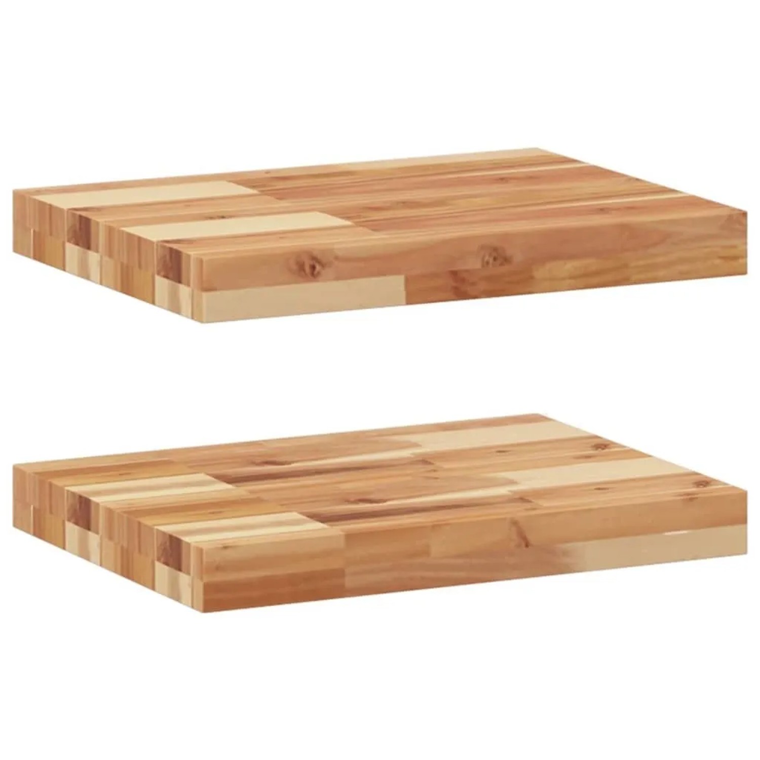 vidaXL Schweberegale 2 Stk 60x30x4 cm Massivholz Akazie Ölbehandelt 3279608