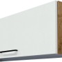 Flex-Well Kurz-Oberschrank Vintea, 100 cm, Magnolie/Eiche, Küchen-Hängeschrank mit Klappe.