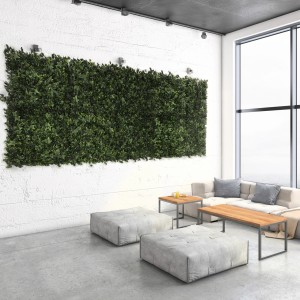 KARAT Pflanzenwand Tropical 50x50cm als grüne Wanddekoration im Wohnzimmer.