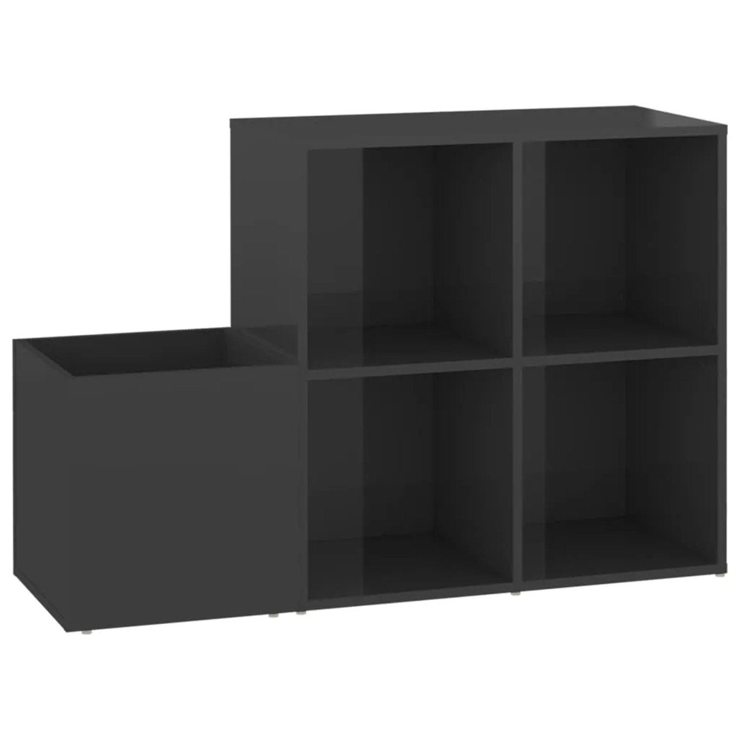 vidaXL Flur-Schuhschrank Hochglanz-Grau 105x35,5x70 cm Holzwerkstoff 808259