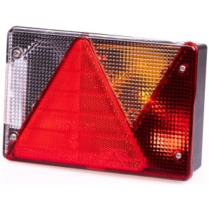 Stema Rückleuchte Multipoint IV rechts für Autoanhänger, mit rotem Dreieckrückstrahler.