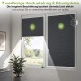 SALCAR Wabenplissee Thermo Plissee Klemmfix ohne Bohren Verspannt Verdunkelnd Blickdicht Grau 75x120cm für Fenster und Tür Sonnenschutz Hitzeschutz_2