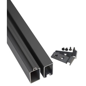 T & J WPC-Steckzaun Start- & Abschlussleiste Skär Anthrazit, inkl. Befestigung.