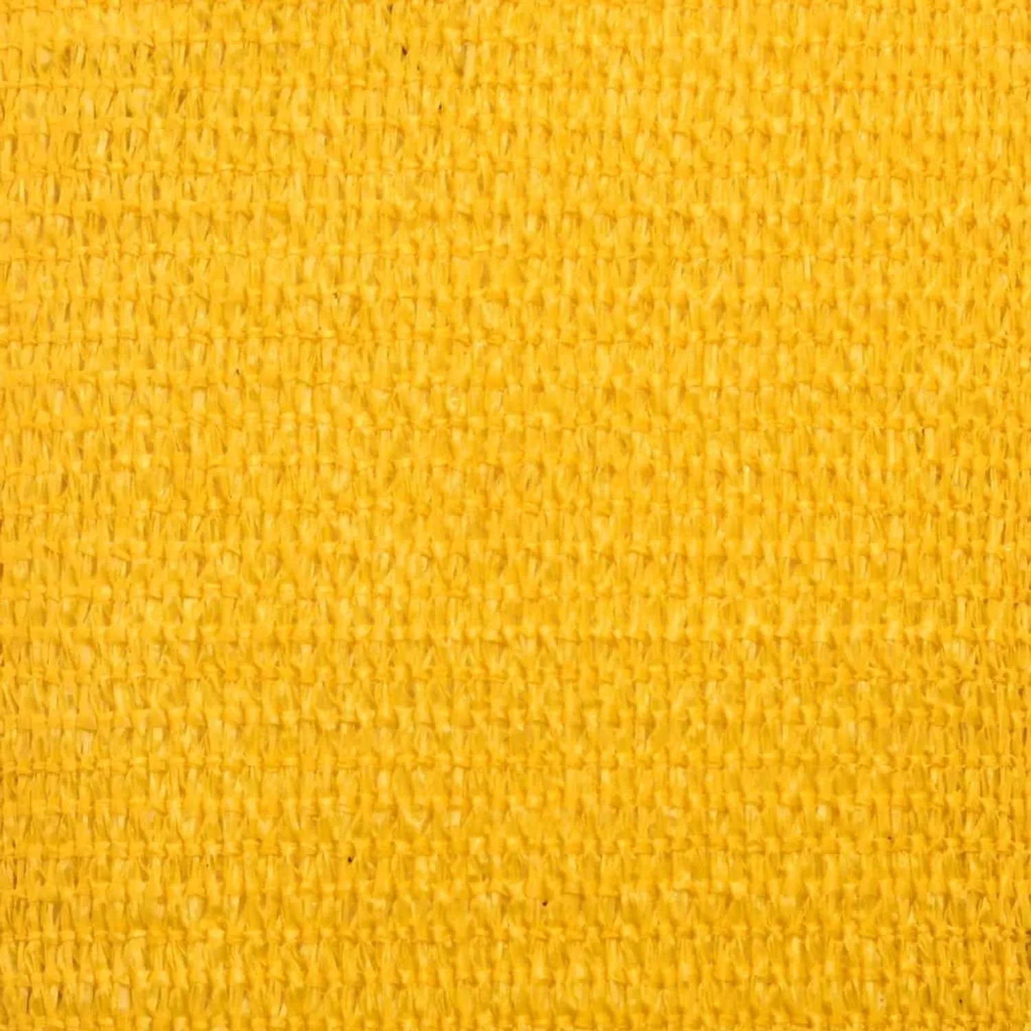 Nahaufnahme des gelben vidaXL Sonnensegels aus HDPE-Gewebe. Zeigt die feine Textur des UV-schützenden Materials.