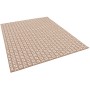Beiger Snapstyle In- und Outdoor Teppich Cape Cod mit Rautenmuster, 100x100 cm.