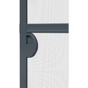 Windhager Fliegengitter Griffset, Aluminium, Anthrazit. Griff für Insektenschutz Rahmen und Schiebetüren.