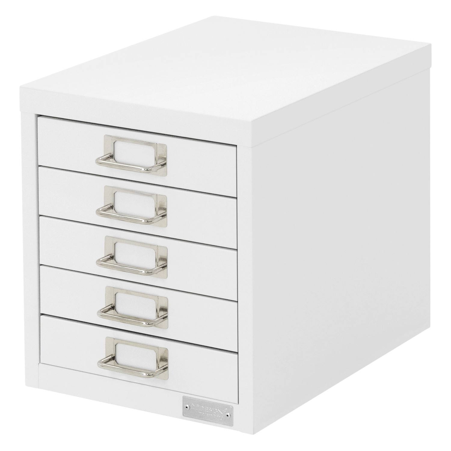 ML-Design Aktenschrank mit 5 Schubladen 28x38x33 cm Weiß aus Metall günstig online kaufen