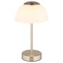 Globo Tischleuchte Sarima, Nickel matt, 31 cm. LED-Tischlampe mit Touchdimmer.
