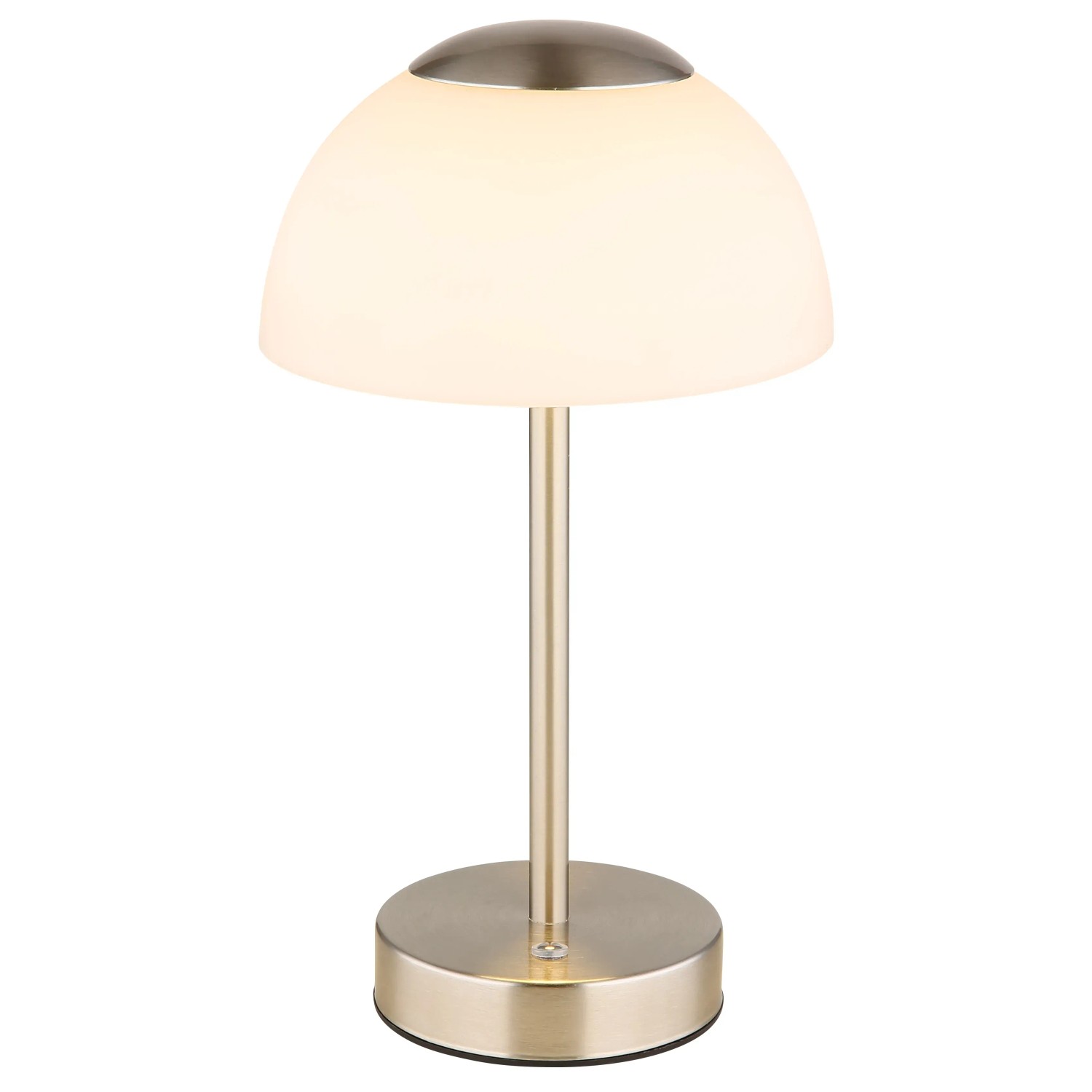 Globo Tischleuchte Sarima, Nickel matt, 31 cm. LED-Tischlampe mit Touchdimmer.