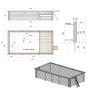 ALTANKA Holzpool Aqua 7x3,75 Höhe 1,45 m SANDFARBEN mit Liegefläche mit Einzubetonierendem Profil BAS7308OSPI3+PLA308_4