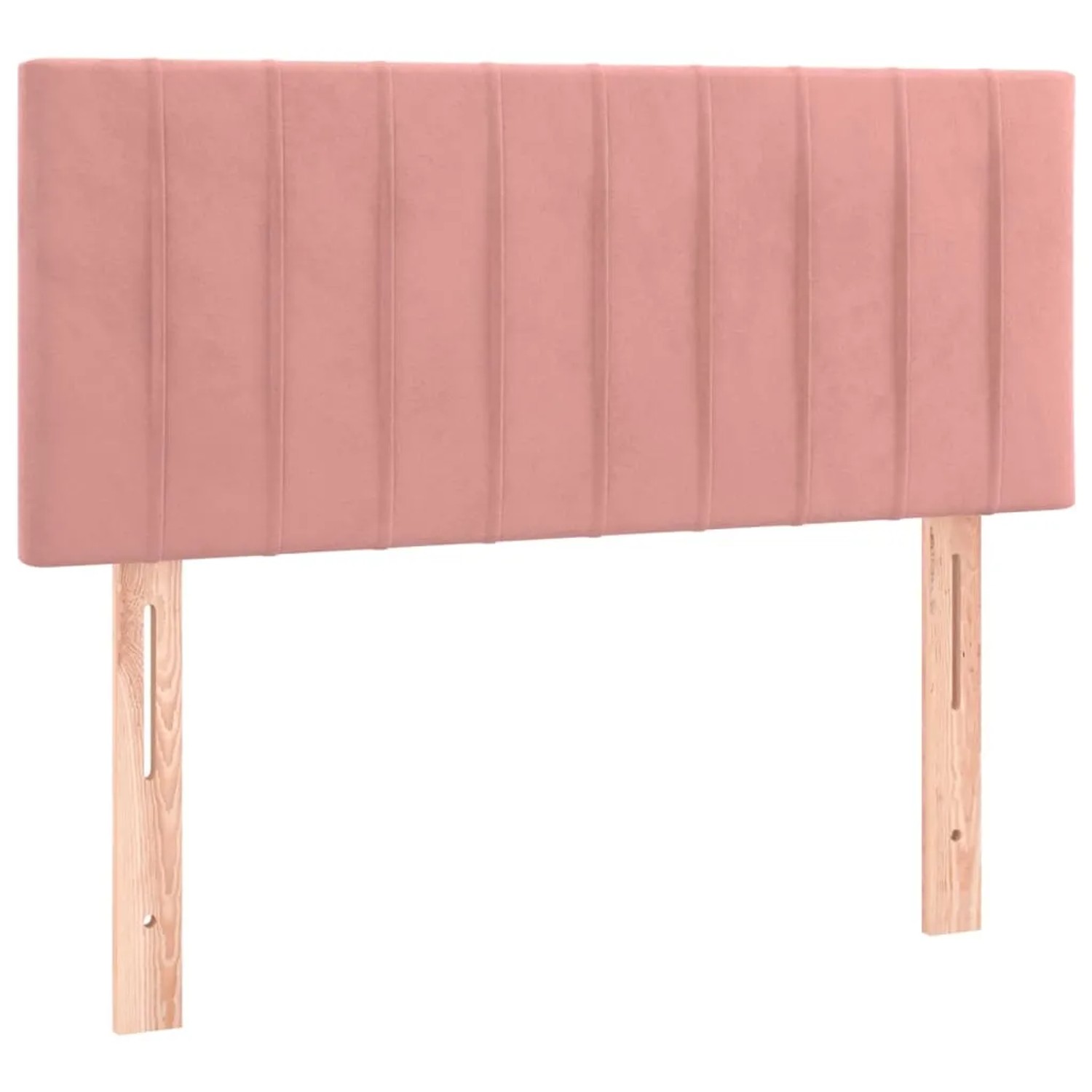 Rosa vidaXL Boxspringbett mit Samtbezug, inklusive Matratze und Kopfteil.