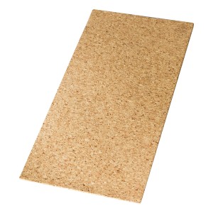 Rechteckiges Kork-Pad, 10x20 cm, zum Schutz von Oberflächen, braun.