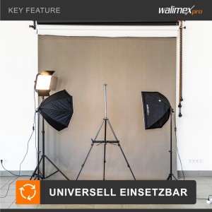 Walimex Pro Air 355 Lampenstativ im Fotostudio. Höhenverstellbares Lichtstativ für Blitz und Leuchten, universell einsetzbar.