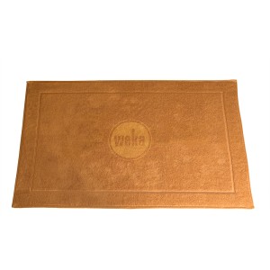 Braune Weka Bodenmatte, 90x60 cm, aus Frottee für Saunaöfen & Zubehör.
