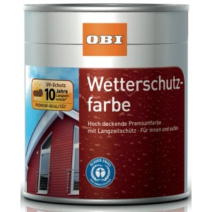 OBI Wetterschutzfarbe Reinweiß seidenmatt 750 ml